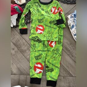 Ghostbusters Kids Pajama Set - Green Logo Print